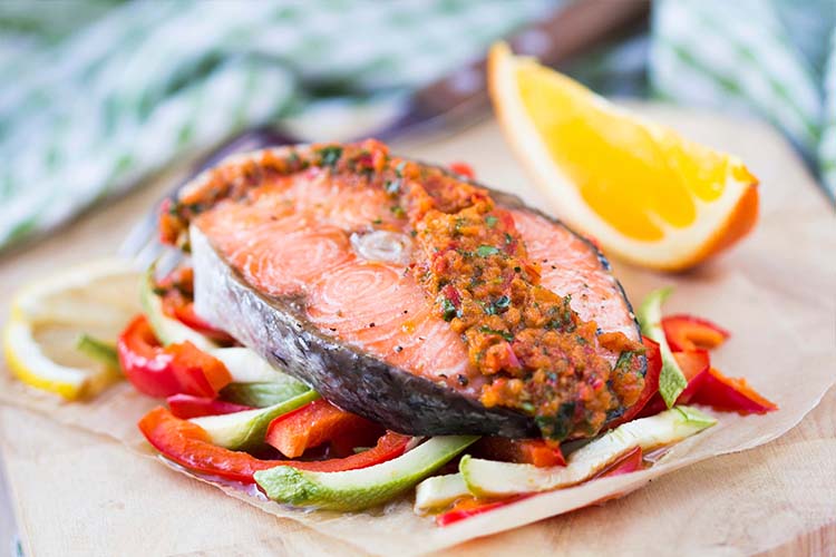 SALMON-WITH RED-PEPPER-SALSA